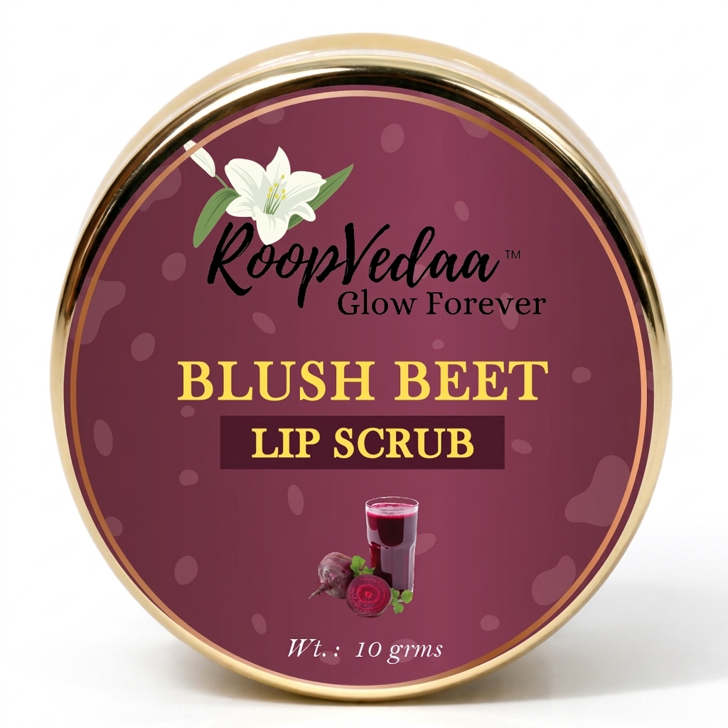 RoopVedaa Blush Beet Lip Scrub front view