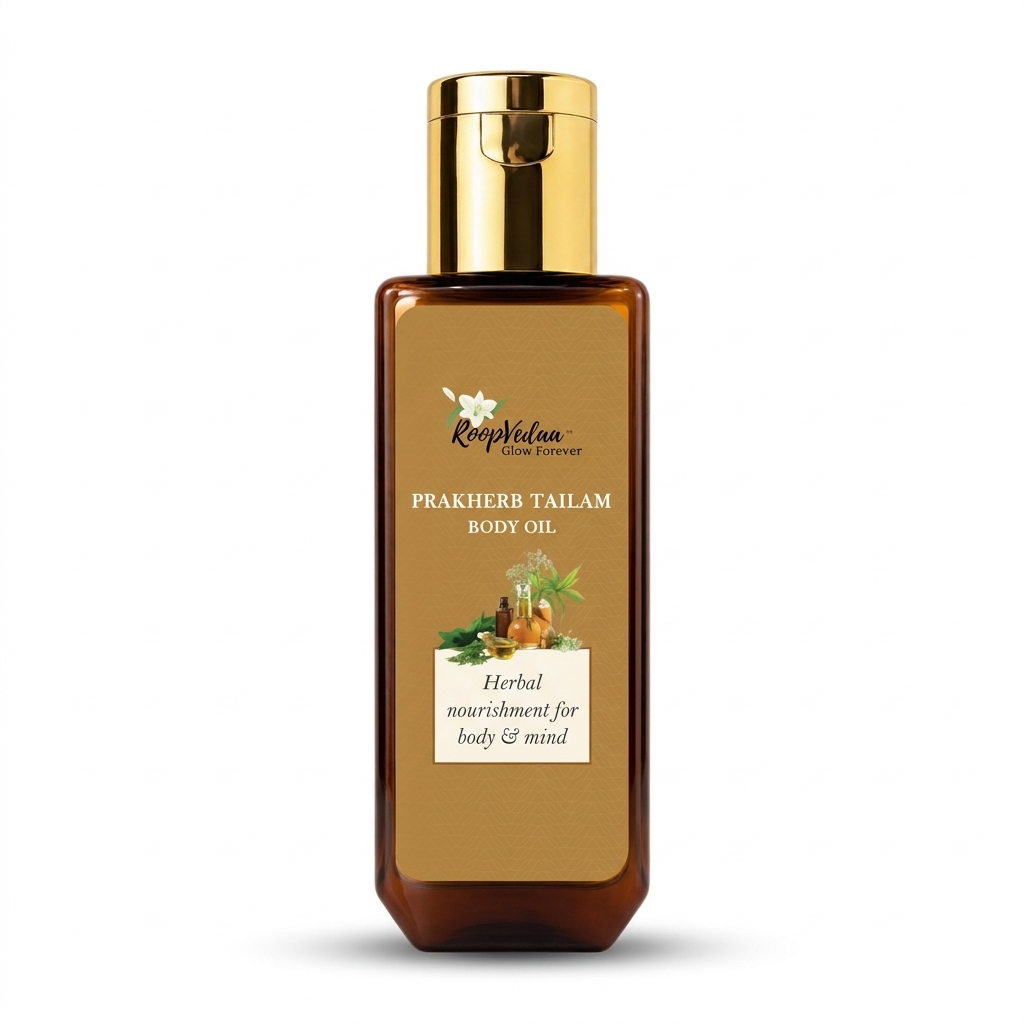 RoopVedaa Prakherb Tailam Body Oil front view